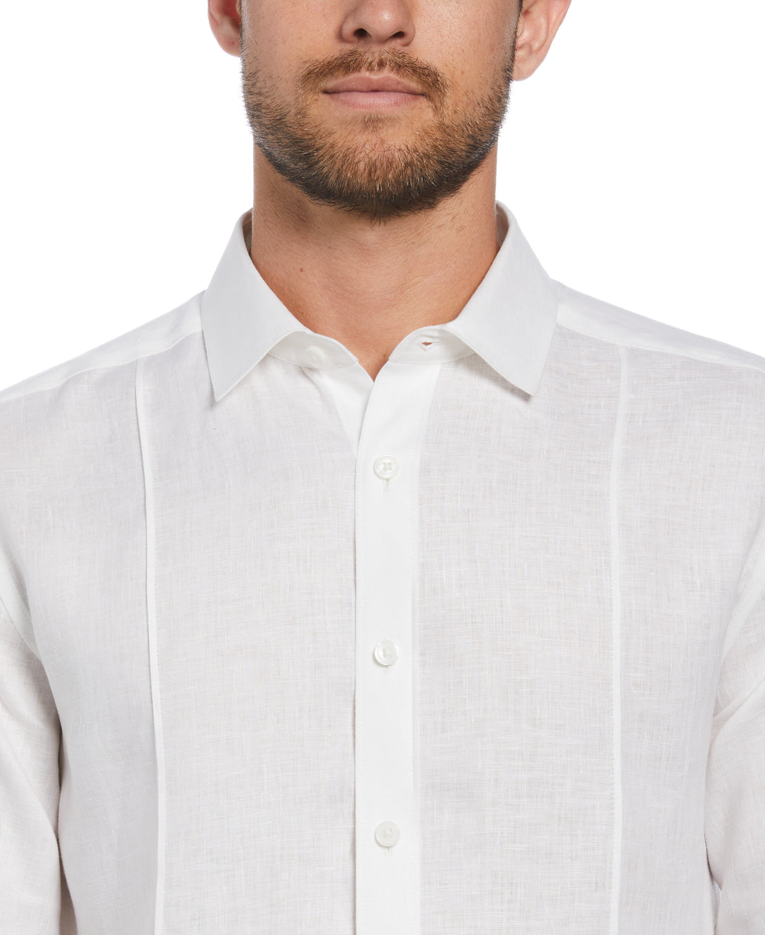 Solid Linen Sport Shirt (Bright White) 