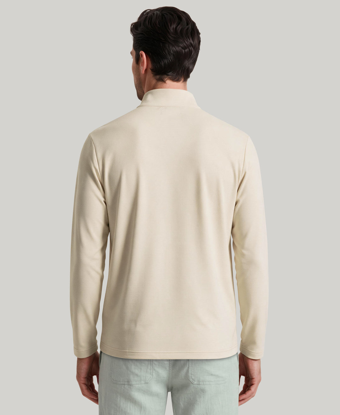 1/4 Zip Long Sleeve Sweater (Rainy Day) 