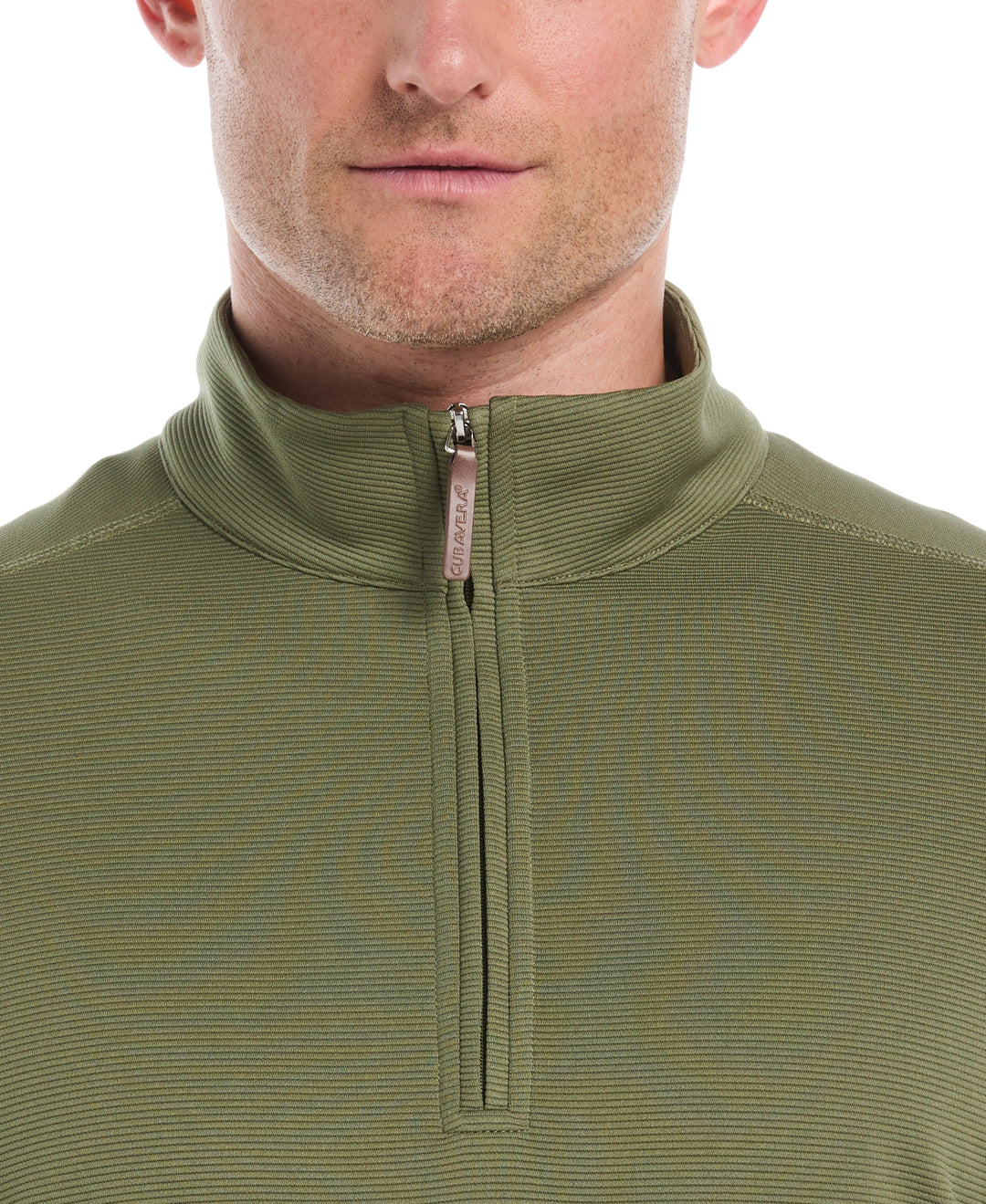 1/4 Zip Long Sleeve Sweater (Olivine) 