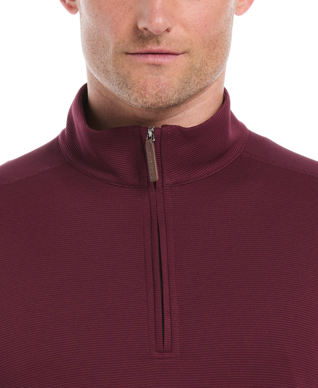 1/4 Zip Long Sleeve Sweater (Windsor Wine) 