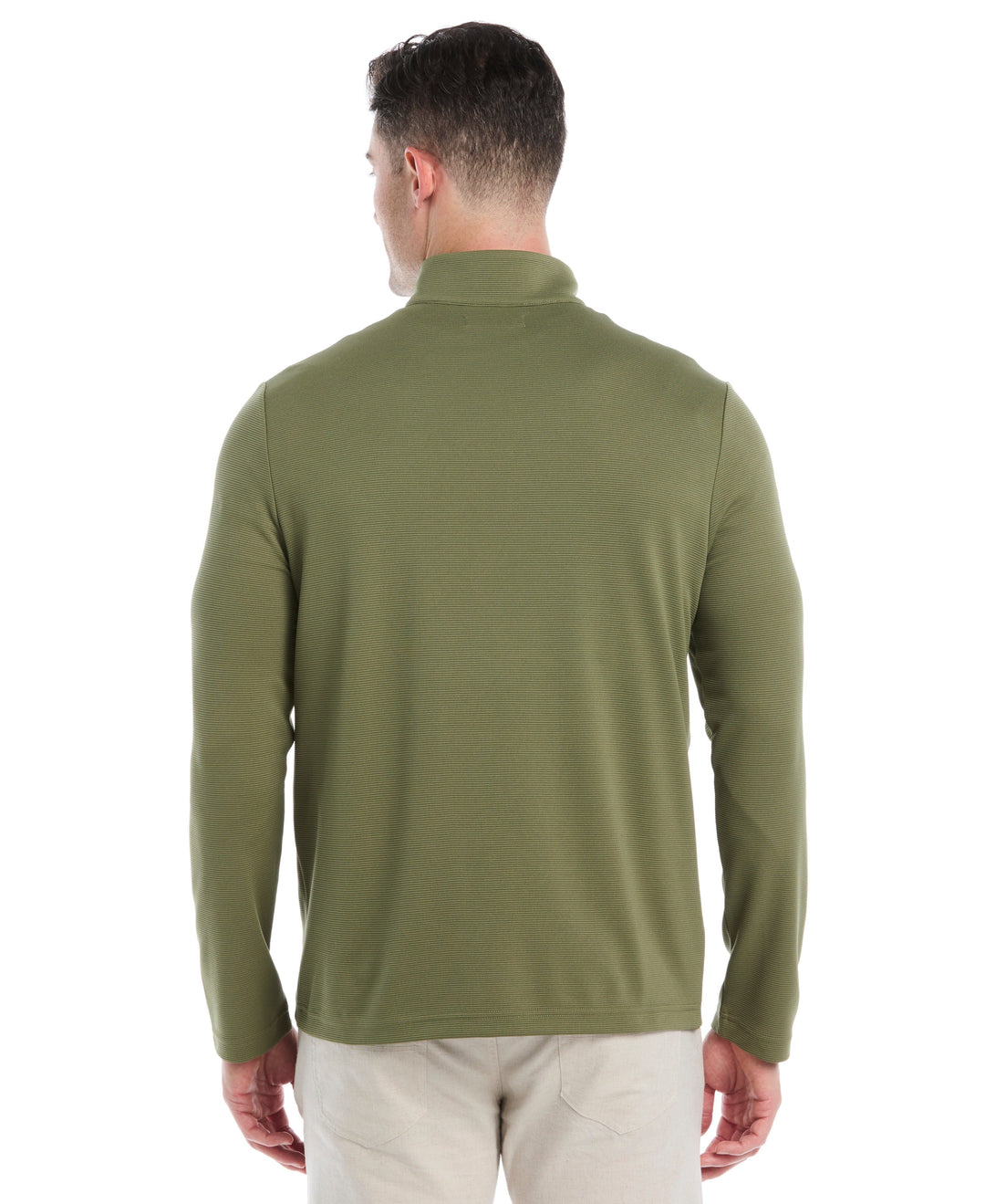 1/4 Zip Long Sleeve Sweater (Olivine) 
