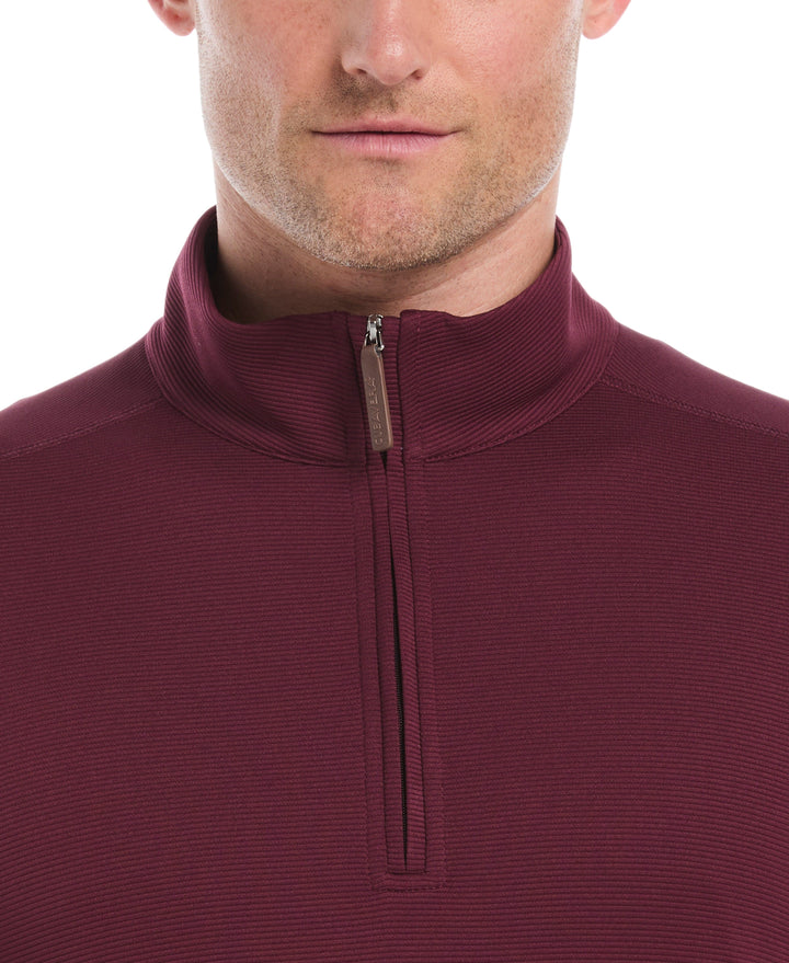 1/4 Zip Long Sleeve Sweater (Windsor Wine) 