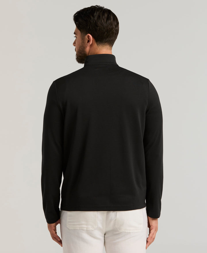 1/4 Zip Long Sleeve Sweater (Jet Black) 