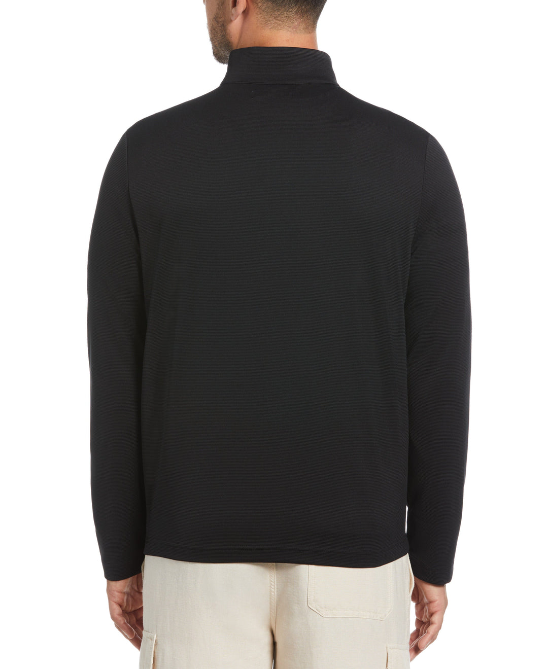 1/4 Zip Long Sleeve Sweater (Jet Black) 