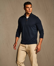 Solid Textured 1/4 Zip Pullover Sweater-Sweaters-Cubavera