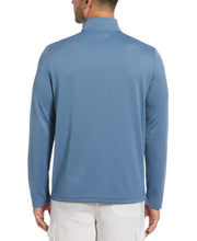 Solid Textured 1/4 Zip Pullover Sweater (Captains Blue) 
