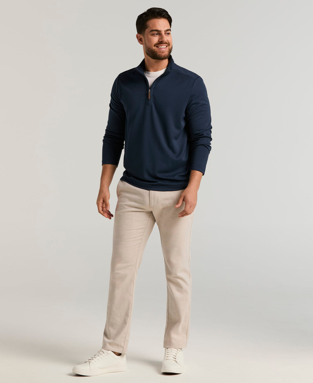 1/4 Zip Long Sleeve Sweater (Dress Blues) 
