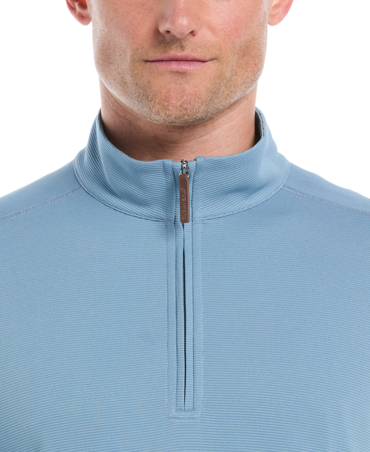1/4 Zip Long Sleeve Sweater (Windward Blue) 