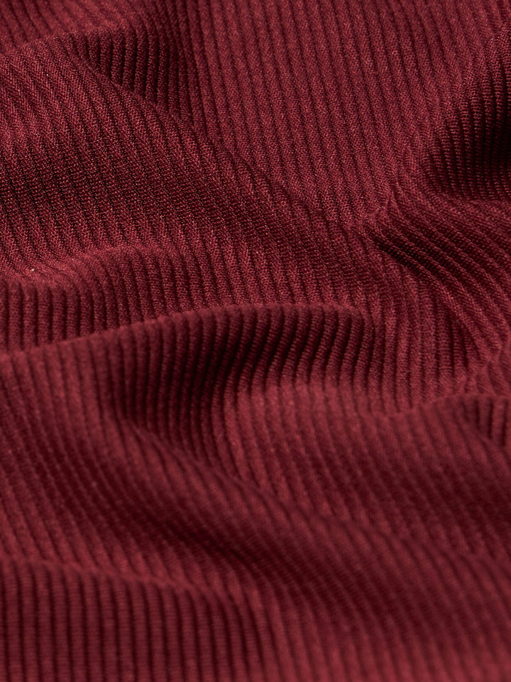 1/4 Zip Long Sleeve Sweater (Tawny Port) 