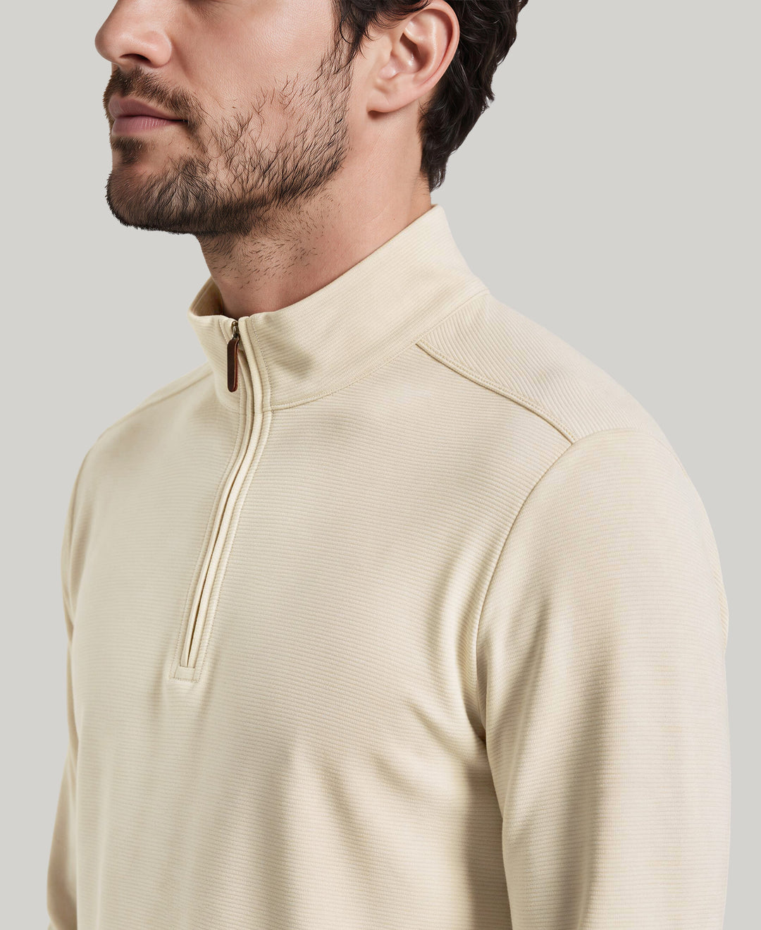 1/4 Zip Long Sleeve Sweater (Rainy Day) 