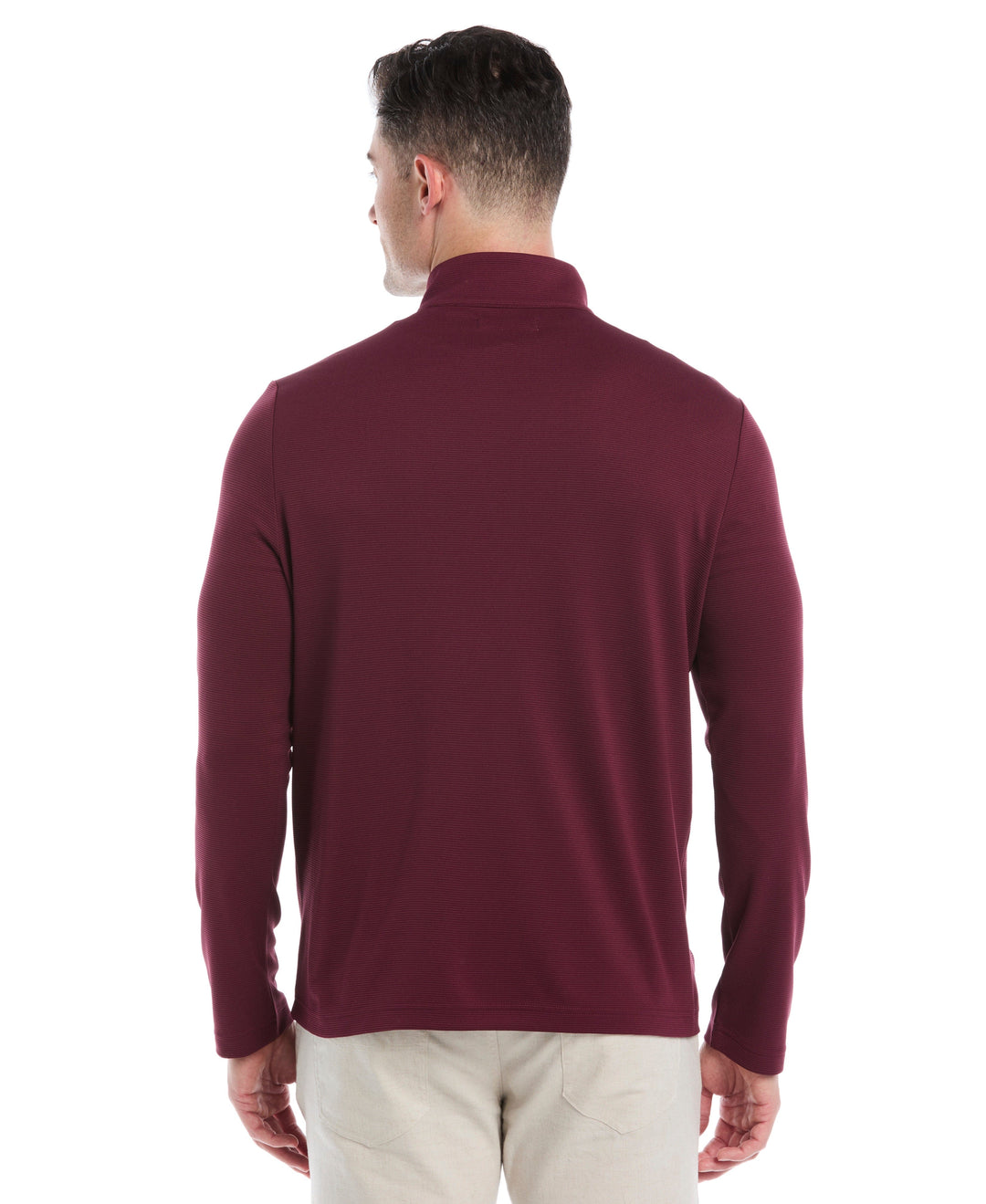 1/4 Zip Long Sleeve Sweater (Windsor Wine) 