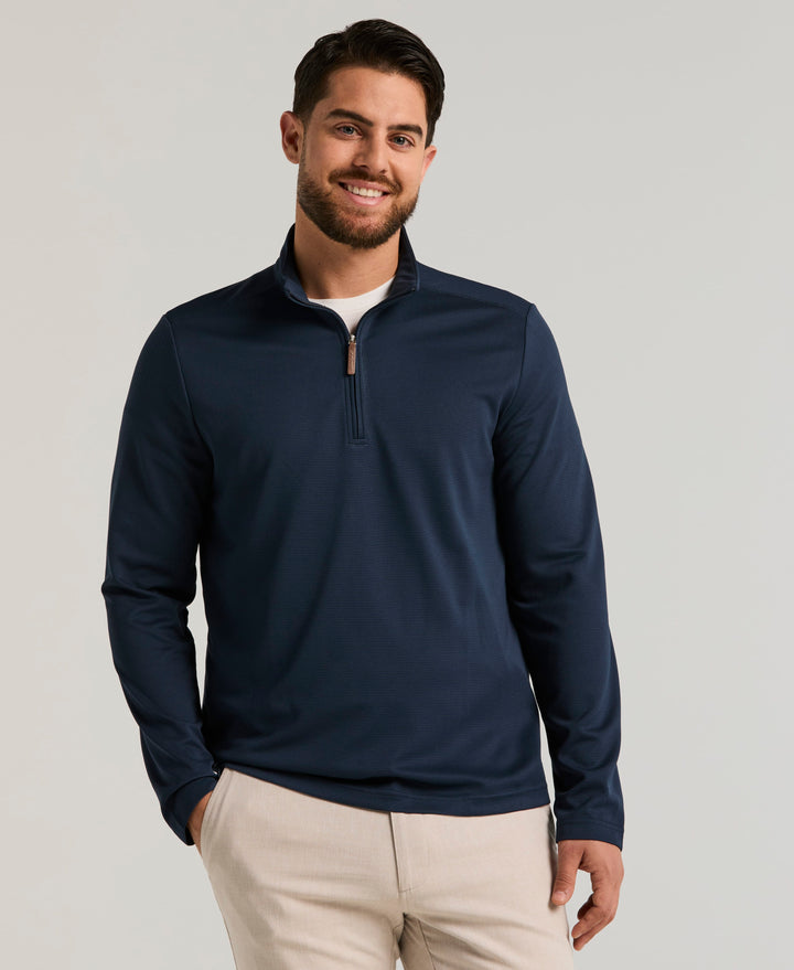 1/4 Zip Long Sleeve Sweater (Dress Blues) 