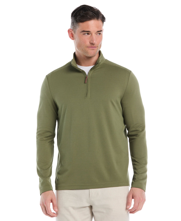 1/4 Zip Long Sleeve Sweater (Olivine) 