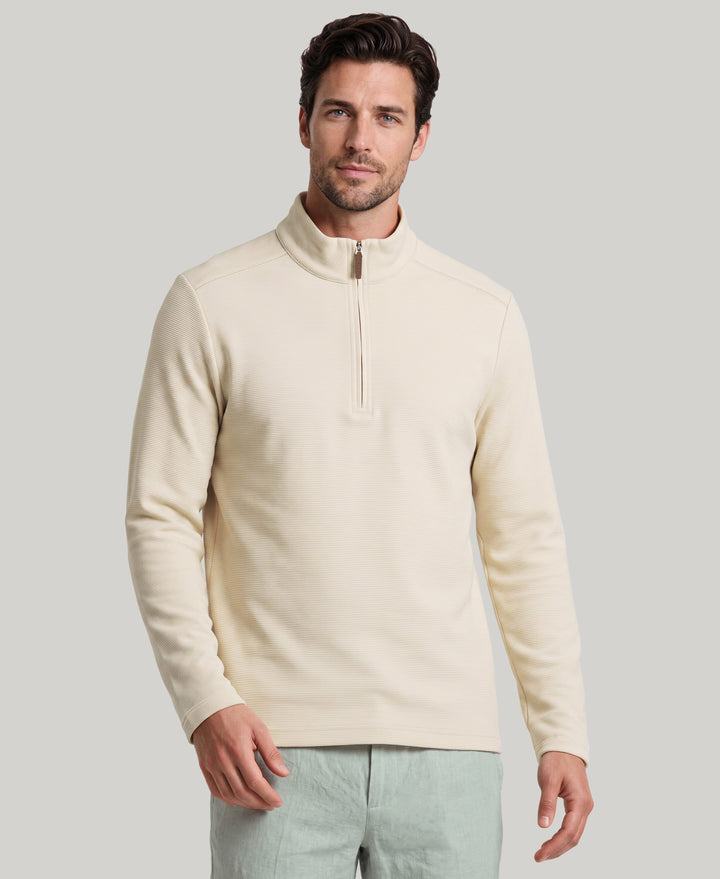 1/4 Zip Long Sleeve Sweater (Rainy Day) 