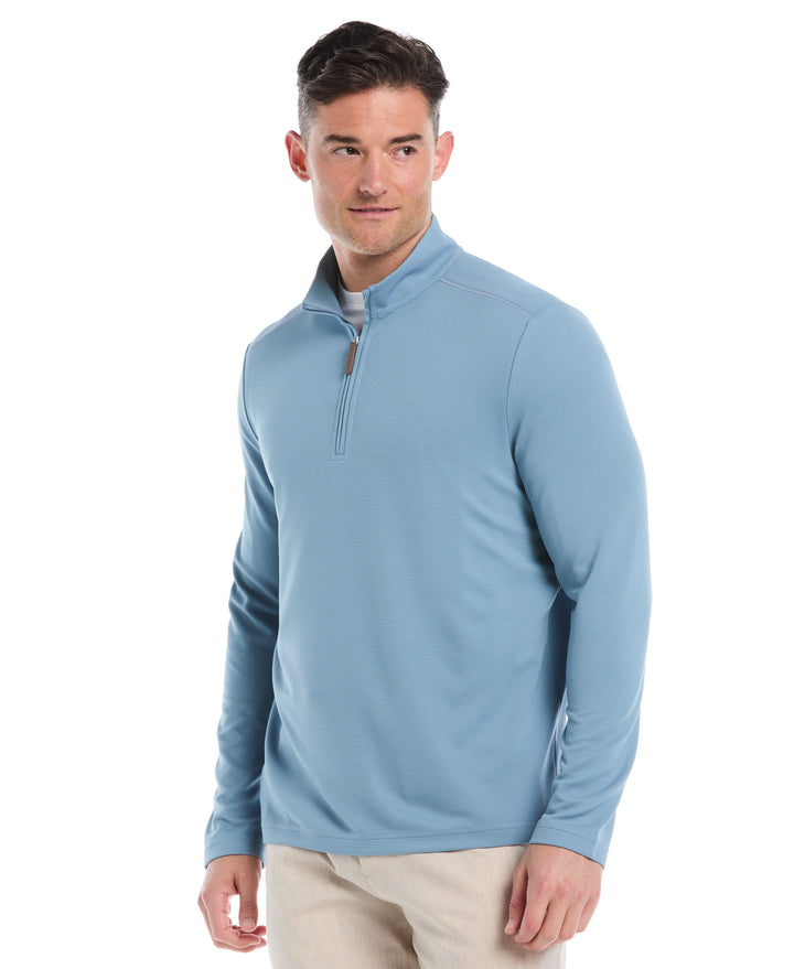 1/4 Zip Long Sleeve Sweater (Windward Blue) 