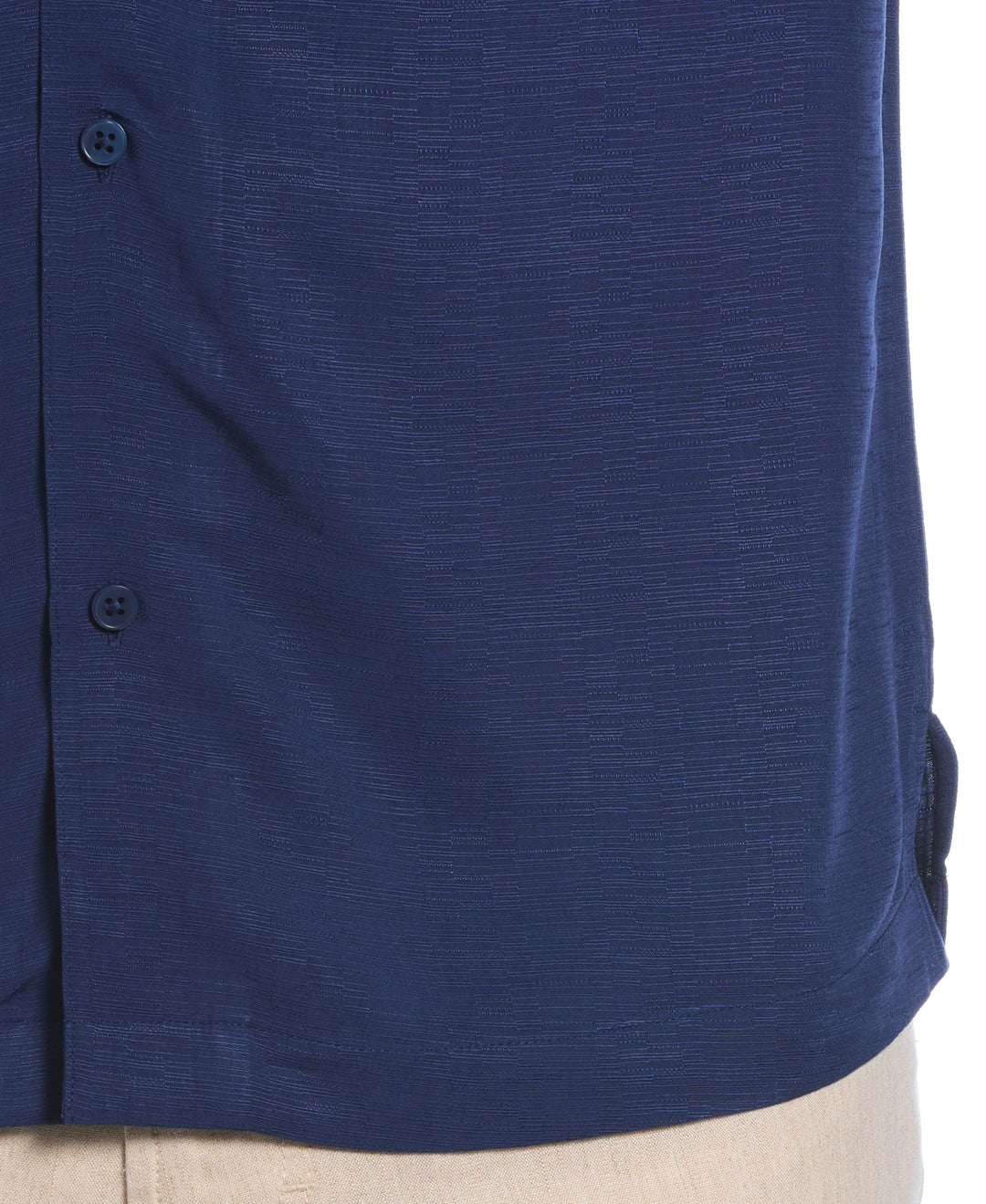 Viscose Textured Cuban Collar Shirt (Estate Blue) 