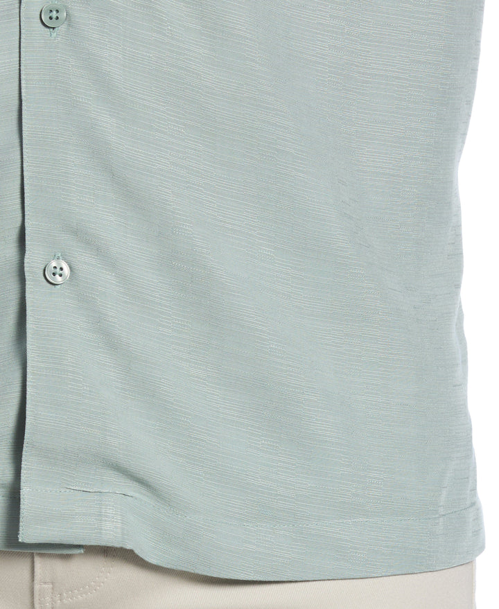 Viscose Textured Cuban Collar Shirt (Blue Surf) 
