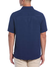 Viscose Textured Cuban Collar Shirt (Estate Blue) 