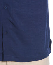 Viscose Textured Cuban Collar Shirt (Estate Blue) 