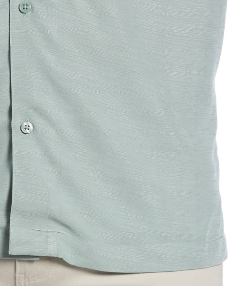 Viscose Textured Cuban Collar Shirt (Blue Surf) 