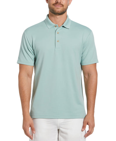 Solid Textured Polo (Blue Surf) 