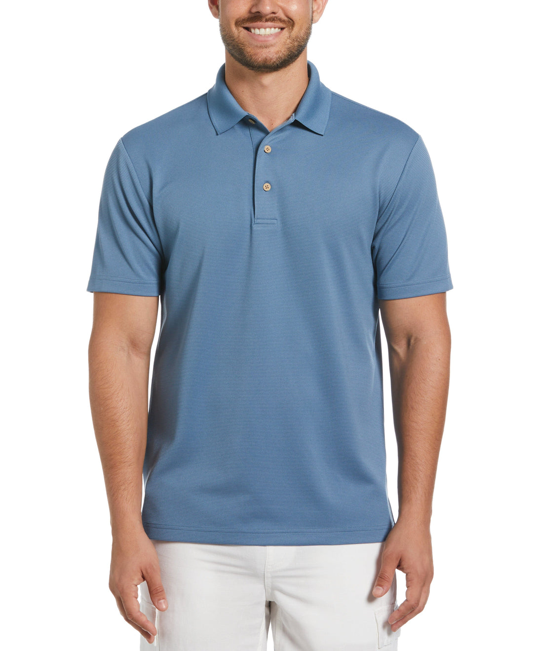 Solid Textured Polo (Captains Blue) 