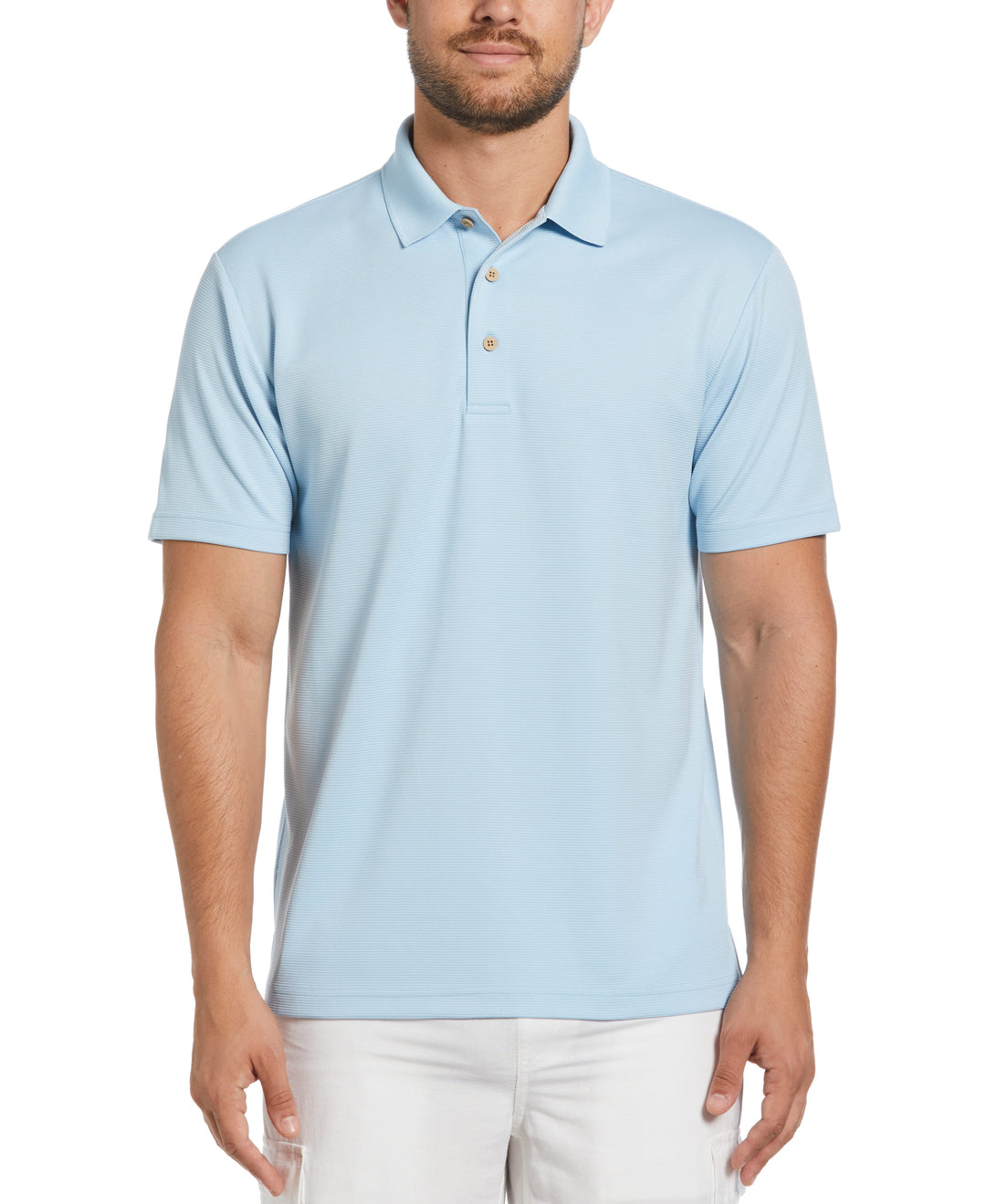 Wicking Ottoman Golf Polo Shirt (Cerulean) 