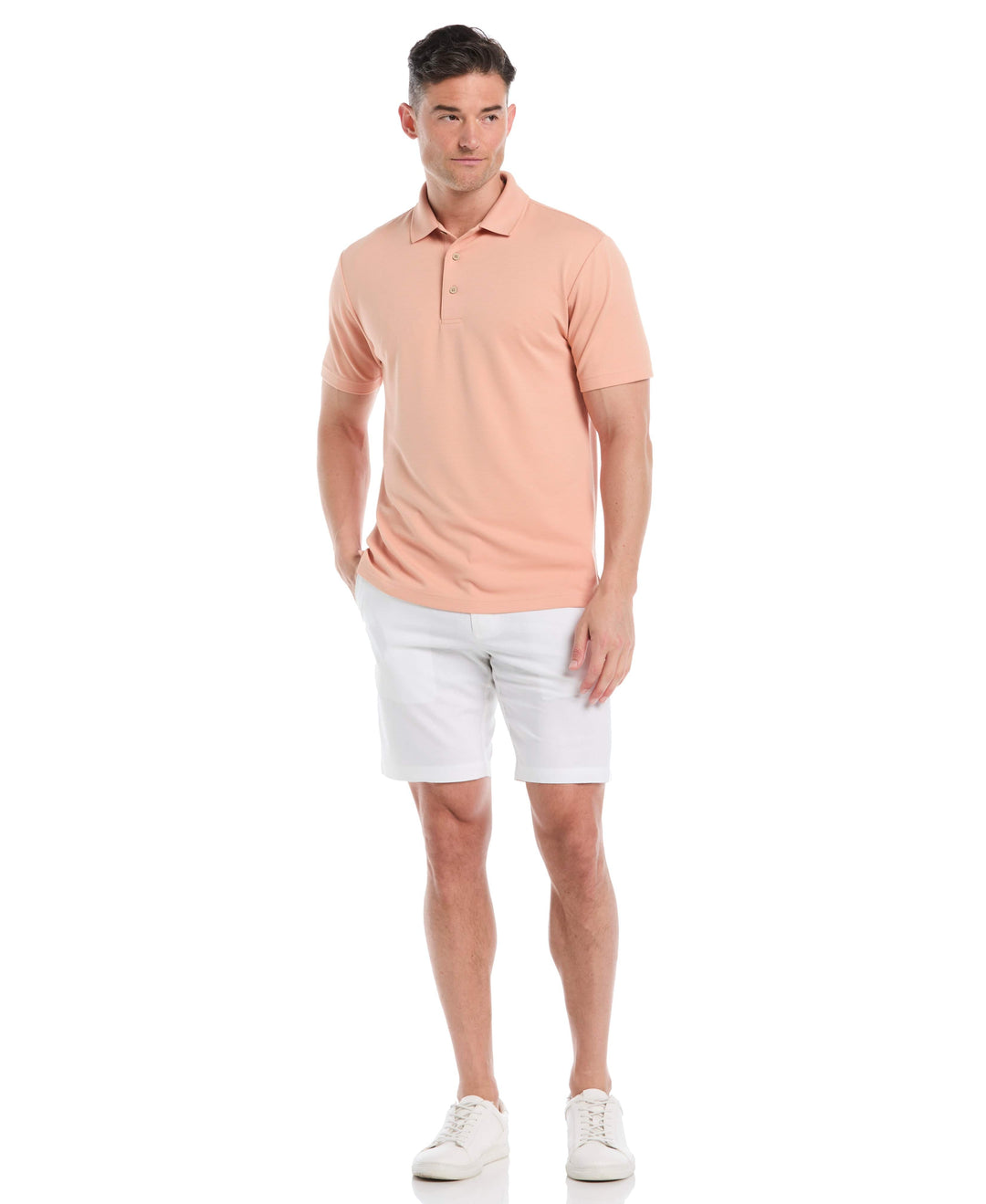 Wicking Ottoman Golf Polo Shirt (Dusty Coral) 