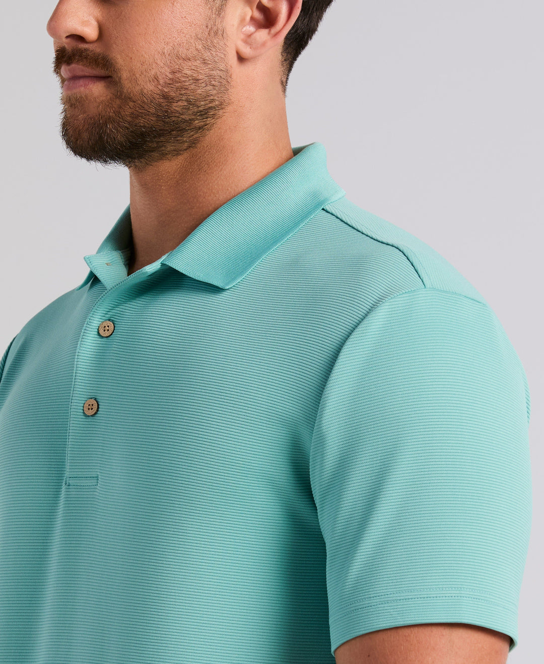 Wicking Ottoman Golf Polo Shirt (Nile Blue) 
