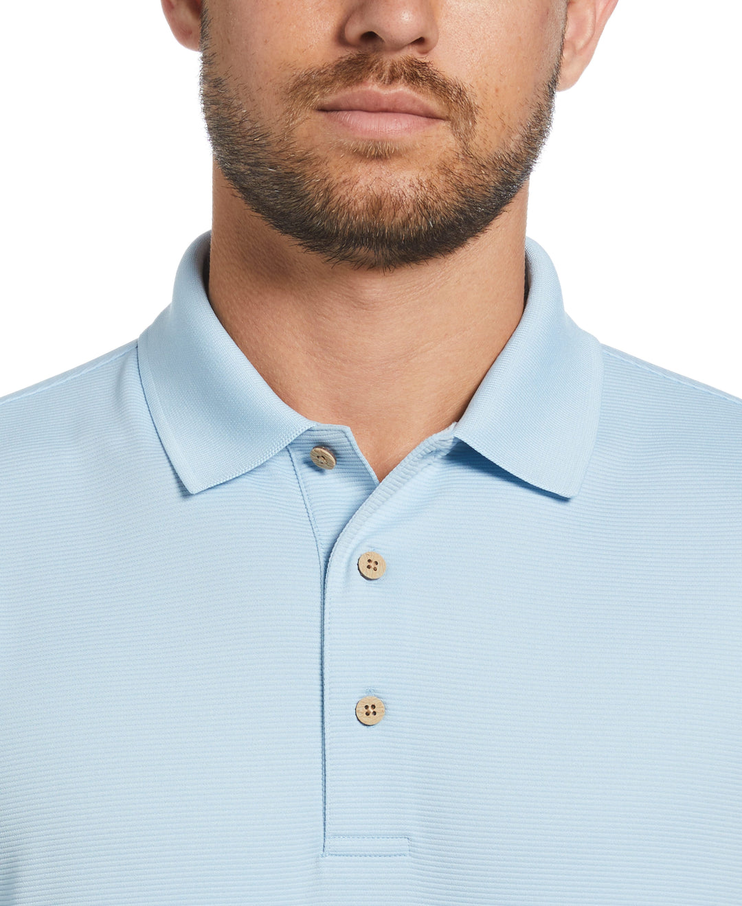 Wicking Ottoman Golf Polo Shirt (Cerulean) 