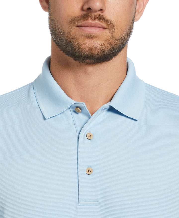 Wicking Ottoman Golf Polo Shirt (Cerulean) 