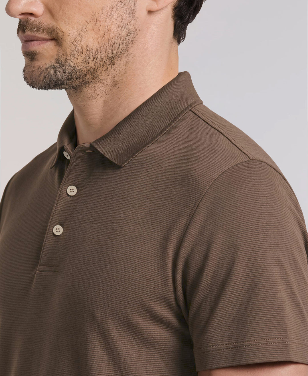Solid Textured Polo (Chocolate Chip) 