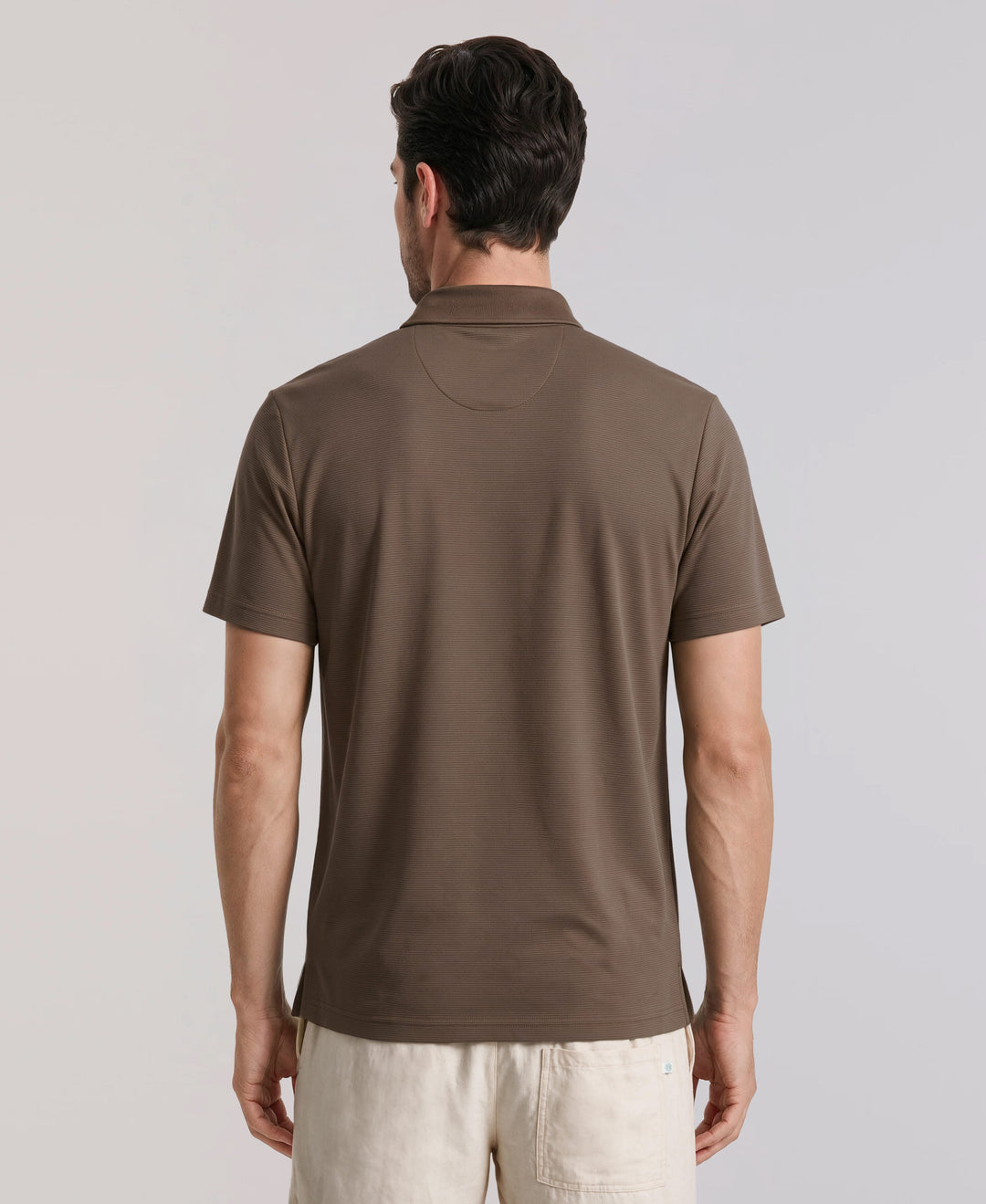 Solid Textured Polo (Chocolate Chip) 