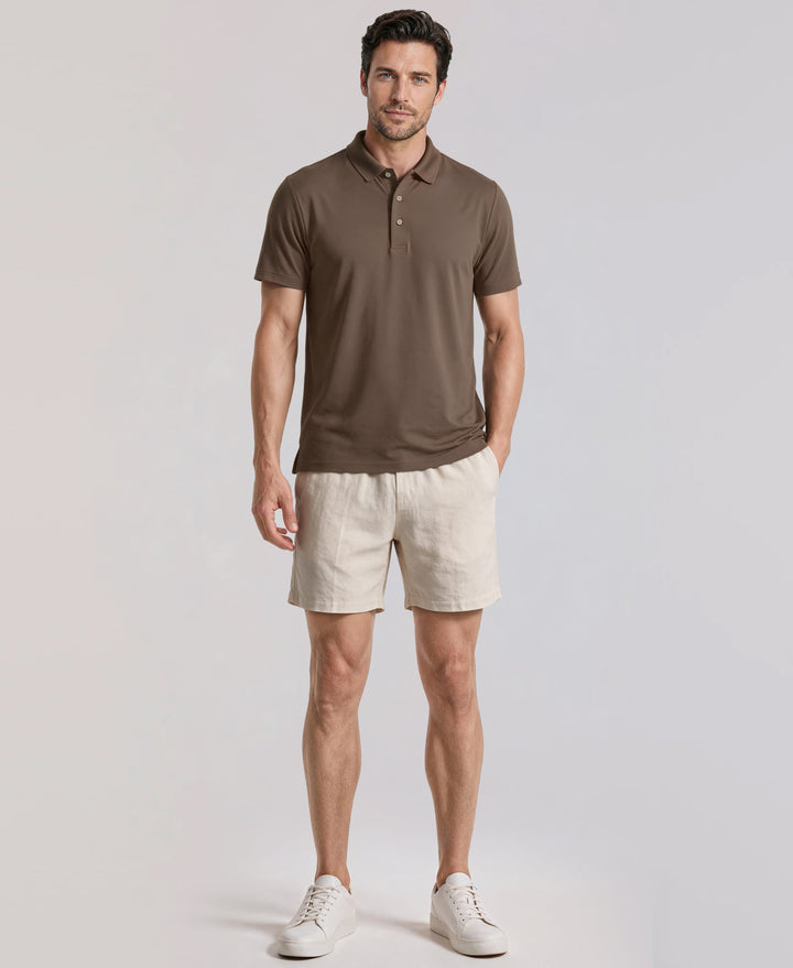 Solid Textured Polo (Chocolate Chip) 