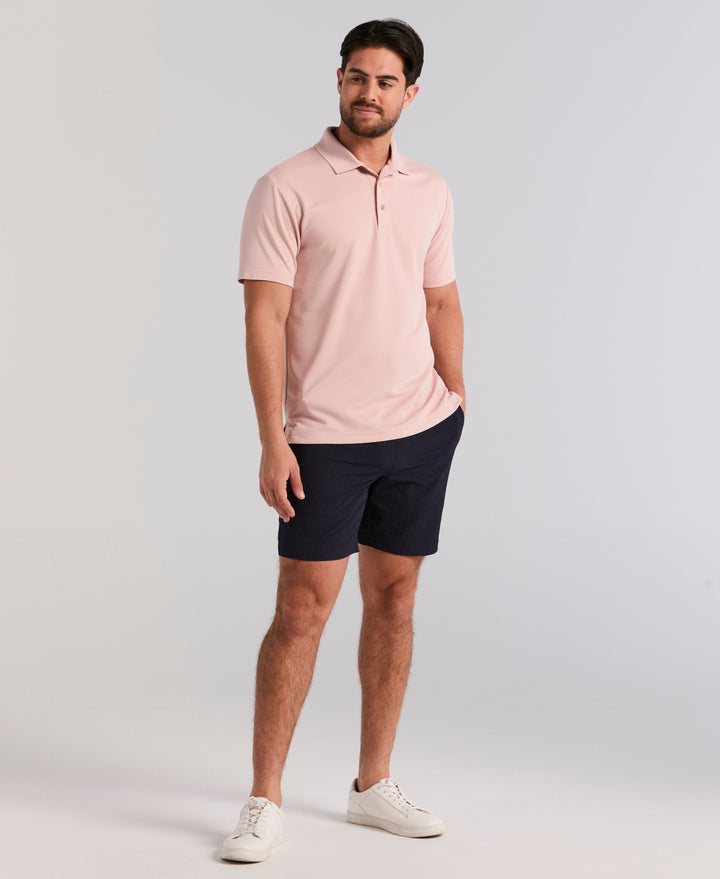 Wicking Ottoman Golf Polo Shirt (Rose Smoke) 
