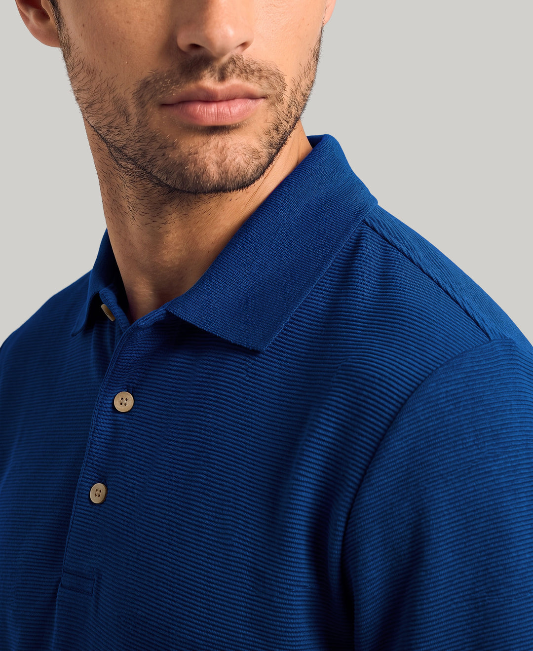 Wicking Ottoman Golf Polo Shirt (Bellwether Blue) 