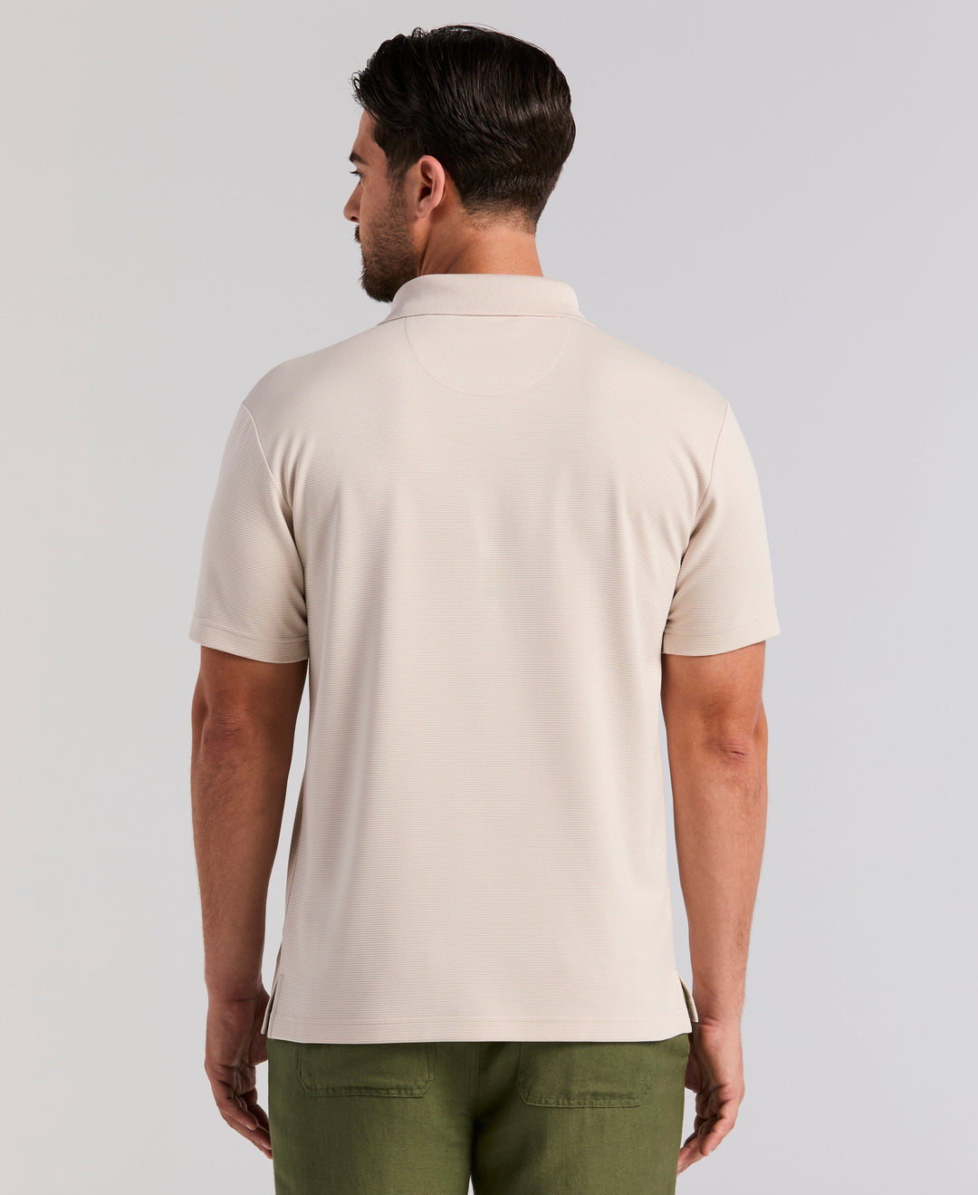 Wicking Ottoman Golf Polo Shirt (Moonbeam) 