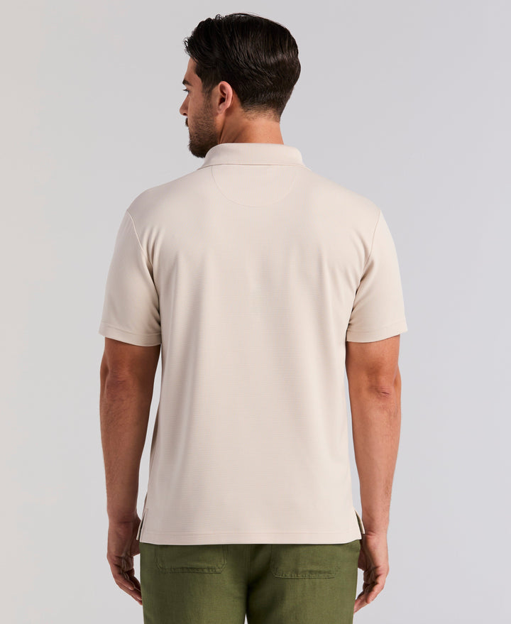 Wicking Ottoman Golf Polo Shirt (Moonbeam) 