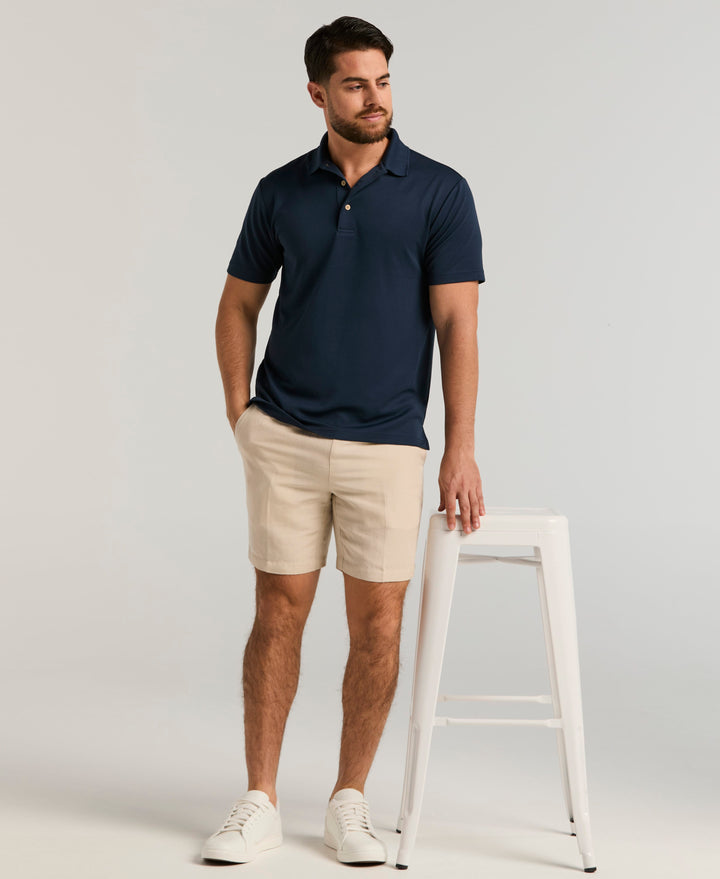 Wicking Ottoman Golf Polo Shirt (Dress Blues) 