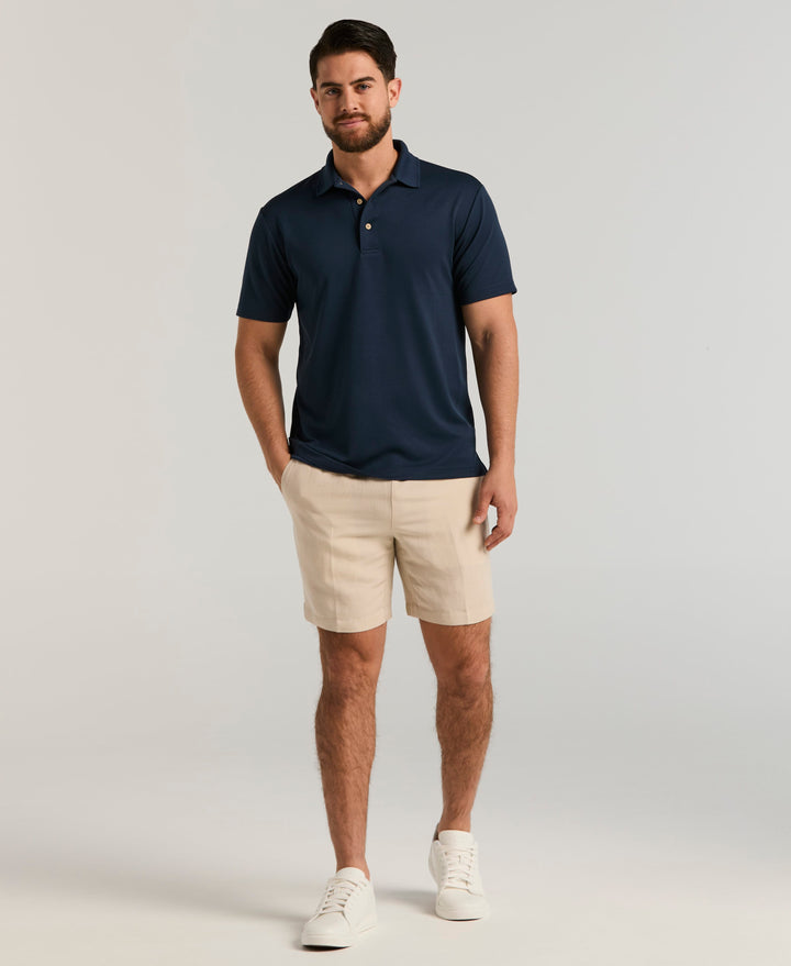 Wicking Ottoman Golf Polo Shirt (Dress Blues) 