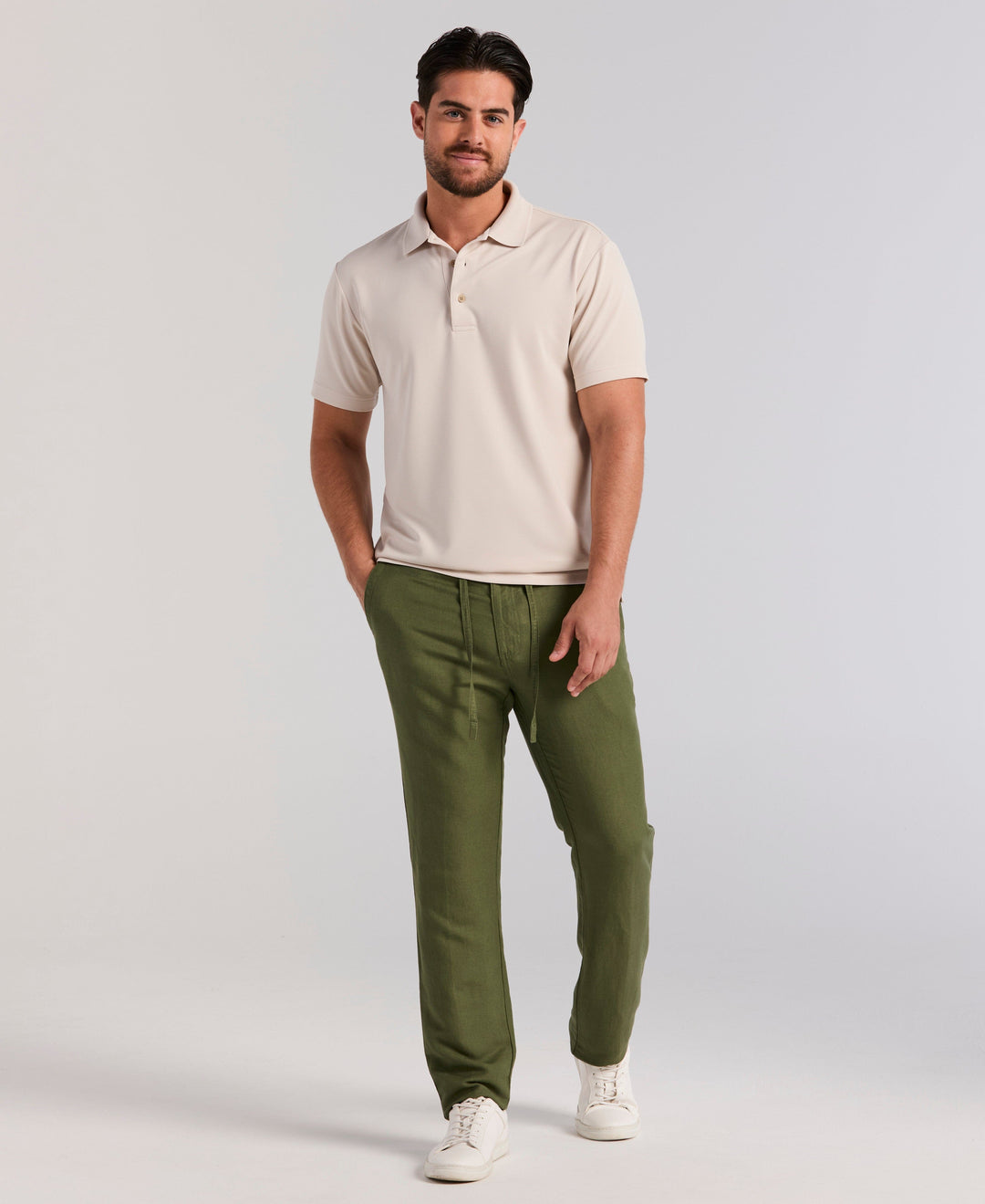 Wicking Ottoman Golf Polo Shirt (Moonbeam) 