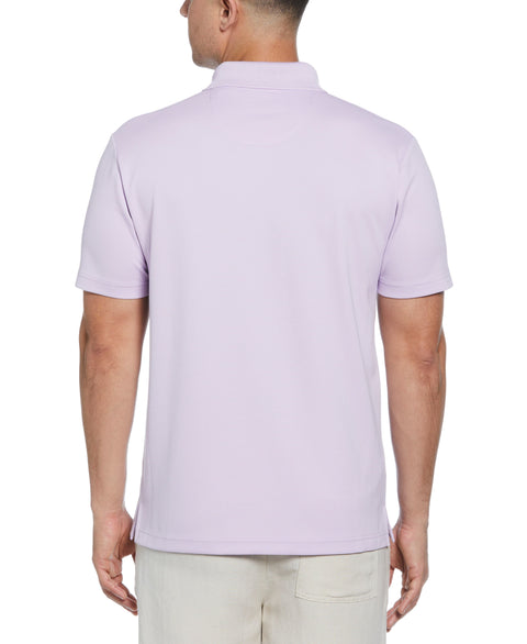 Solid Textured Polo (Pastel Lilac) 