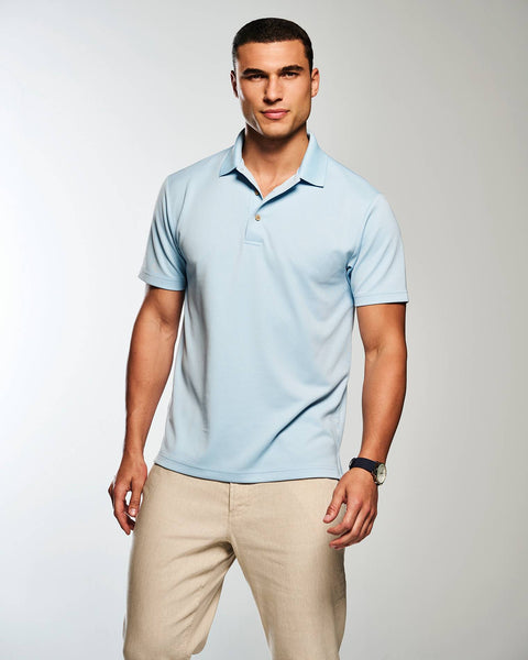 Solid Textured Polo-Polos-Cubavera
