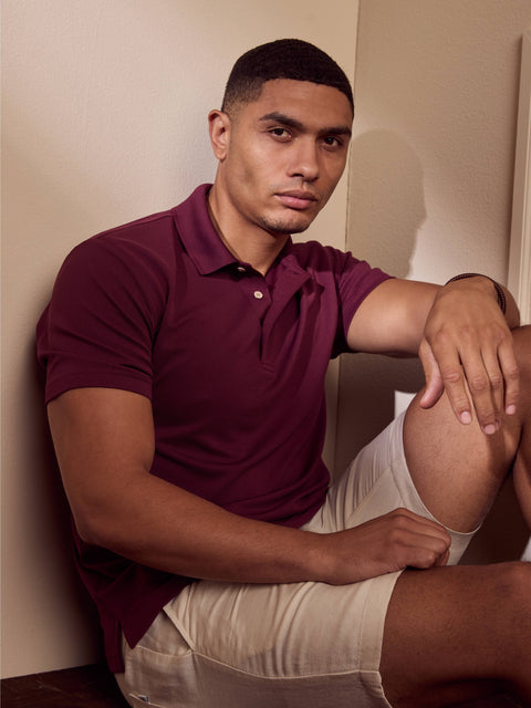 Solid Textured Polo-Polos-Cubavera