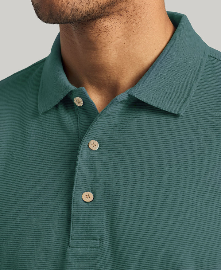 Wicking Ottoman Golf Polo Shirt (Sagebrush Green) 