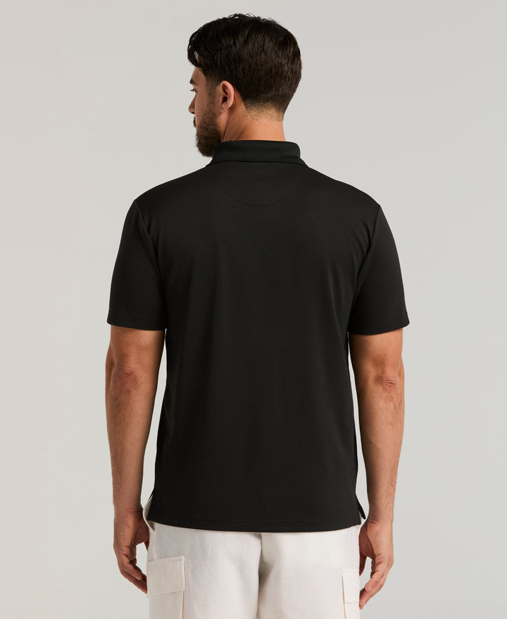 Wicking Ottoman Golf Polo Shirt (Jet Black) 