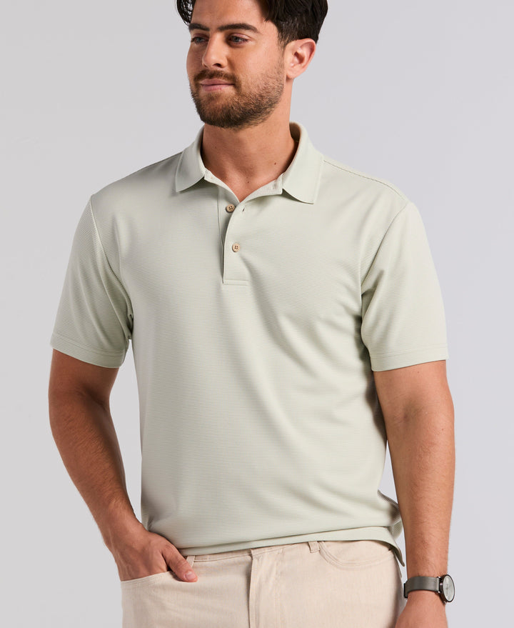 Wicking Ottoman Golf Polo Shirt (Mercury) 