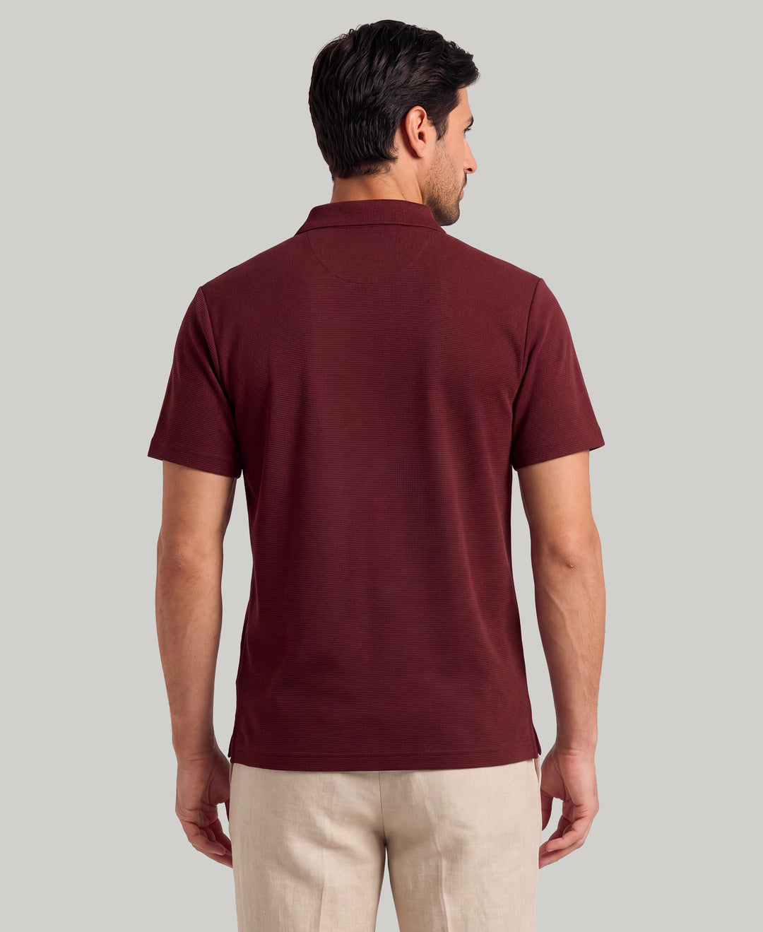 Wicking Ottoman Golf Polo Shirt (Tawny Port) 