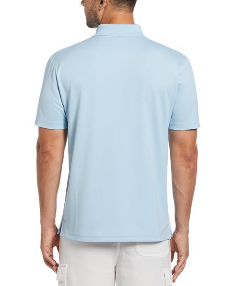 Solid Textured Polo (Cerulean) 