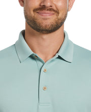 Solid Textured Polo (Blue Surf) 